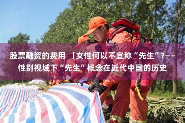 股票融资的费用 【女性何以不宜称“先生”?——性别视域下“先生”概念在近代中国的历史