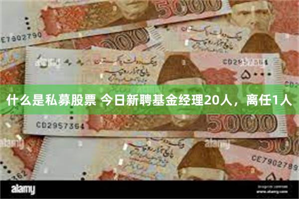 什么是私募股票 今日新聘基金经理20人，离任1人