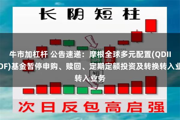 牛市加杠杆 公告速递：摩根全球多元配置(QDII-FOF)基金暂停申购、赎回、定期定额投资及转换转入业务